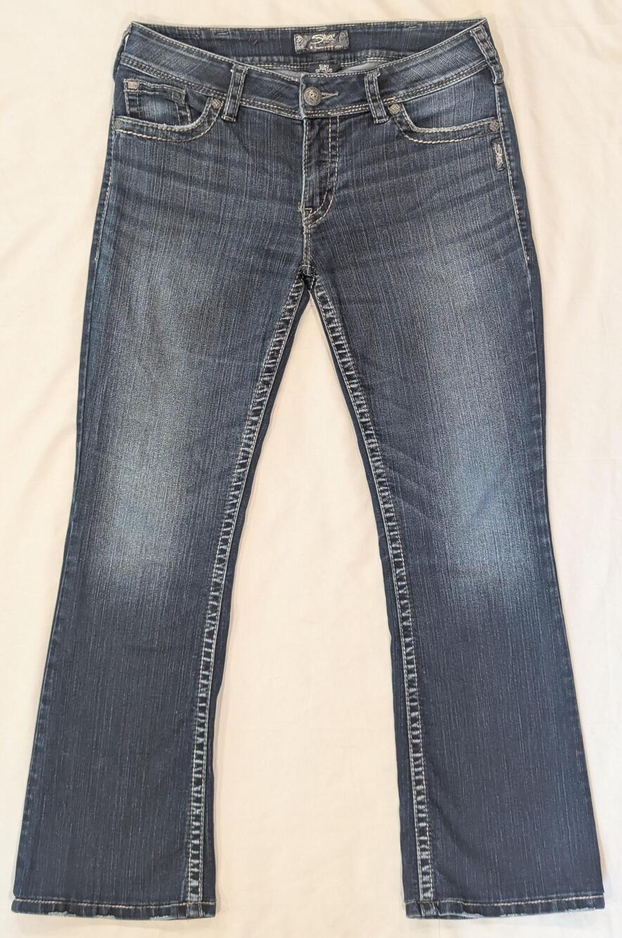 Silver Jeans Co Jeans Womens W32/L32 Blue Wash Suki Surplus Bootcut Embroidered